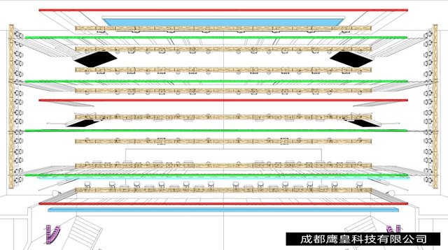 重慶某中學(xué)多功能劇場燈光音視頻舞臺機械設(shè)計方案 成都鷹皇燈光音響工程